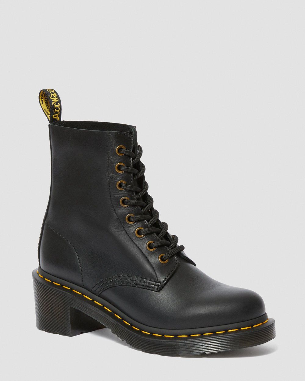 Dr Martens Clemency Kožené Heeled Šnurovacie Topánky Damske ( Čierne ) SK 159-GAWMEH